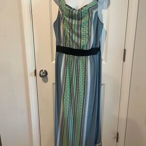 new directions Green, Blue and Black Patterned Maxi Dress